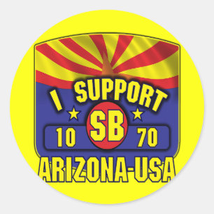 I Support SB1070 - Arizona USA Classic Round Sticker