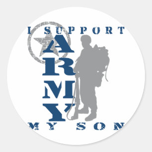 I Support Son 2 - ARMY Classic Round Sticker