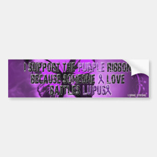 I support the purple ribbon- bumper sticker