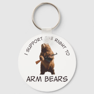 I Support The Right to Arm The Bears T-Shirt Key Ring