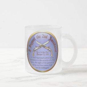I Support the Second Amendment Frosted Glass Coffee Mug