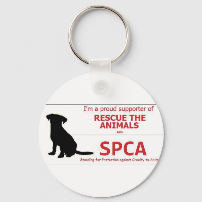 "I Support the SPCA..." Key Ring (Front)