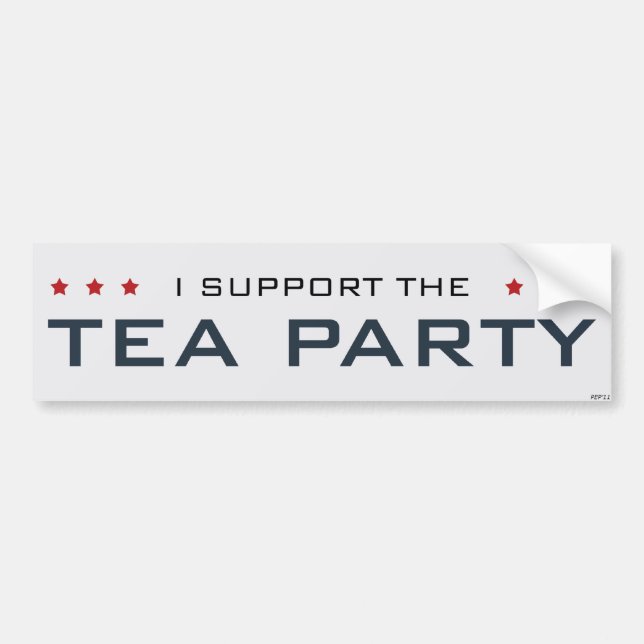 I Support The Tea Party Bumper Sticker (Front)