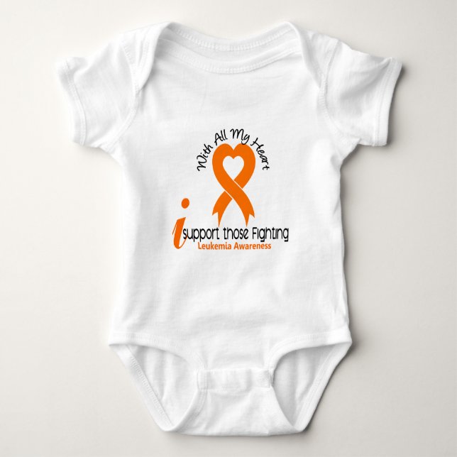 I Support Those Fighting Leukaemia Baby Bodysuit (Front)