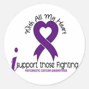 I Support Those Fighting Pancreatic Cancer Classic Round Sticker