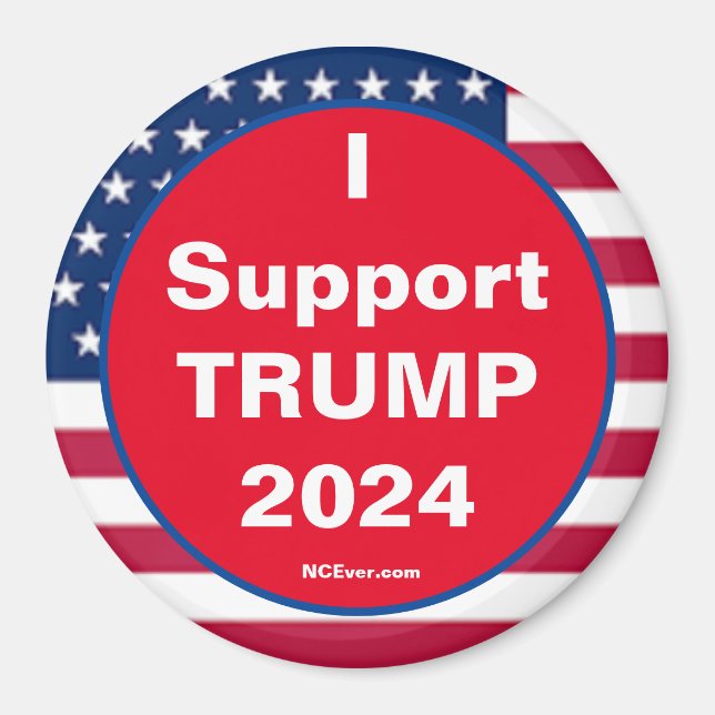 I Support TRUMP 2024 Patriotic magnet (Front)