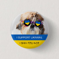I support Ukraine I Shih Tzu Not Heart flag
