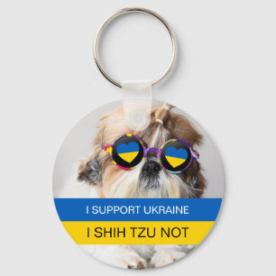 I support Ukraine I Shih Tzu Not Key Ring