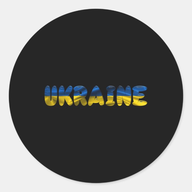 I Support Ukraine- Save Ukraine  Classic Round Sticker (Front)