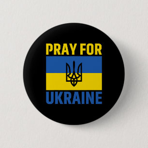 I Support Ukraine Stand With Ukraine Ukrainian Fla 6 Cm Round Badge