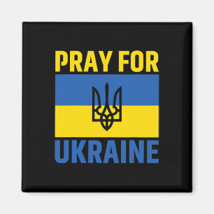 I Support Ukraine Stand With Ukraine Ukrainian Fla Magnet