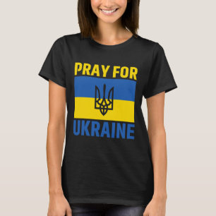I Support Ukraine Stand With Ukraine Ukrainian Fla T-Shirt