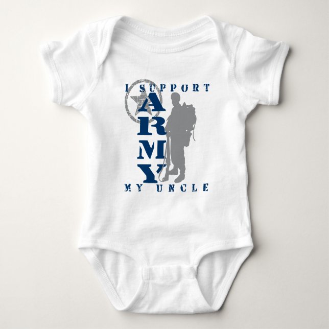 I Support Uncle 2 - ARMY Baby Bodysuit (Front)