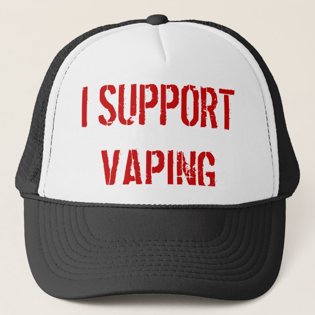 I SUPPORT VAPING TRUCKER HAT (Front)