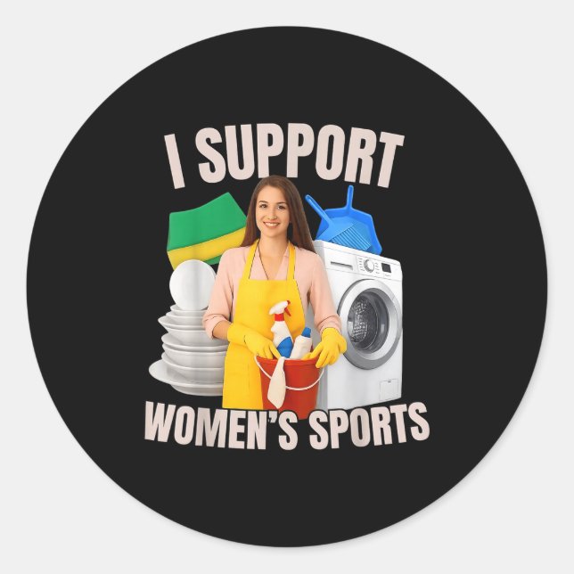 I Suprt Women's Srts Unwearable Aduld Humor Bootle Classic Round Sticker (Front)