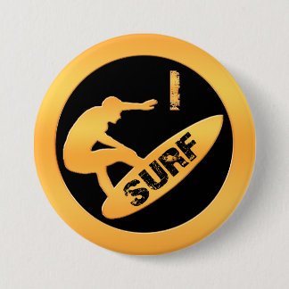 I Surf 7.5 Cm Round Badge