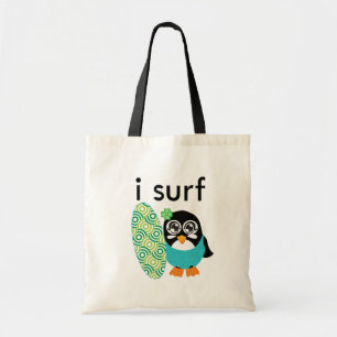 I Surf Penguin Tote Bag