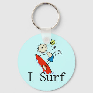 I Surf T-shirts and Gifts Key Ring