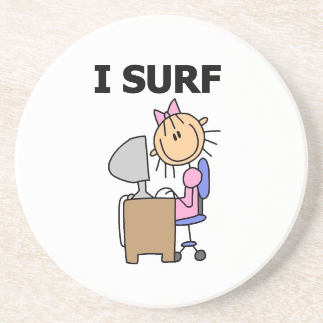 I Surf the Web Coaster (Front)