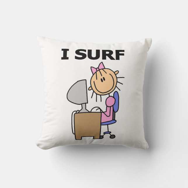 I Surf the Web Cushion (Front)