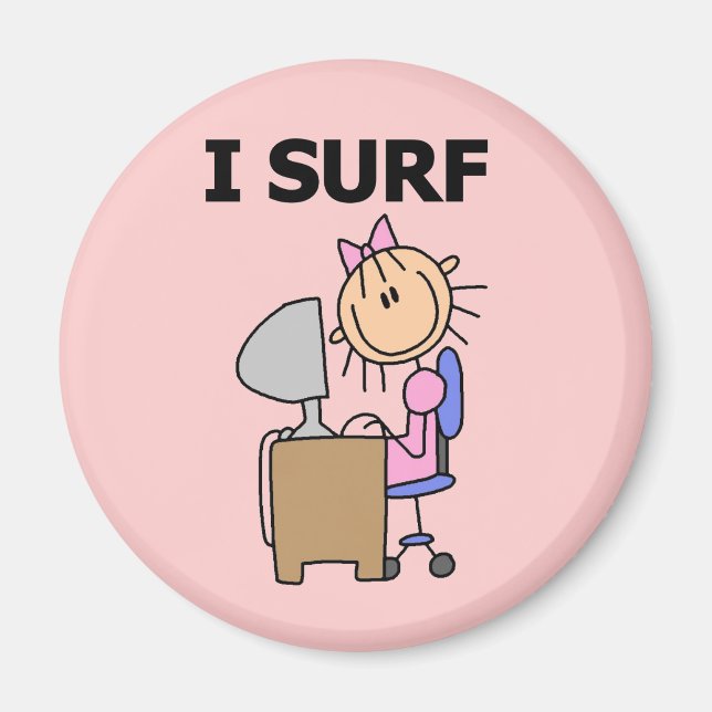 I Surf the Web Magnet (Front)