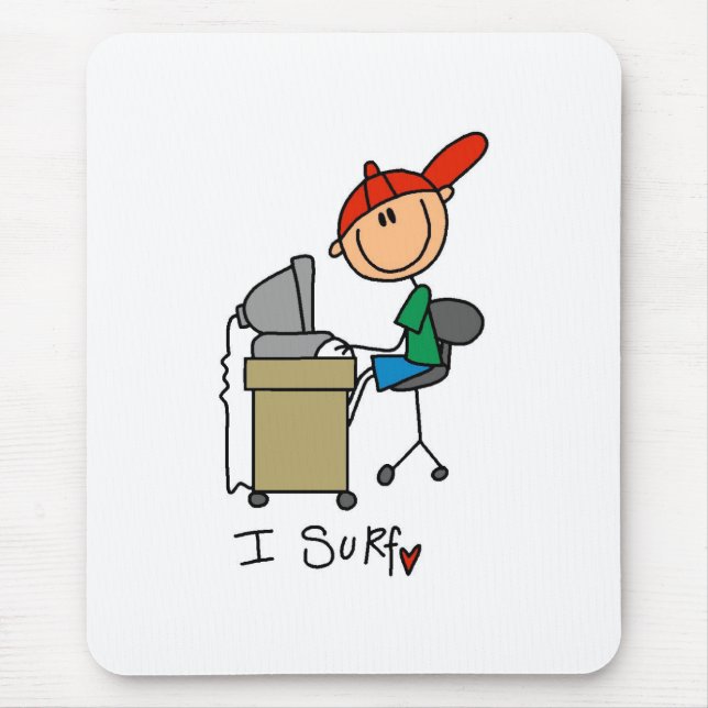 I Surf the Web Mouse Mat (Front)