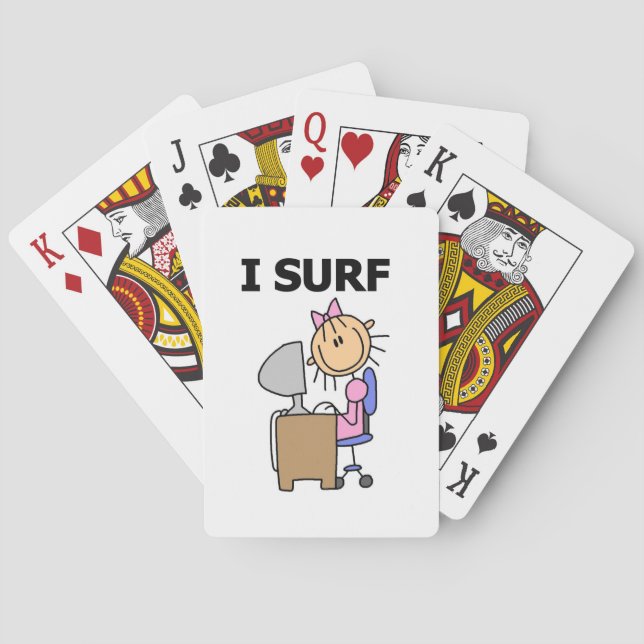 I Surf the Web Playing Cards (Back)
