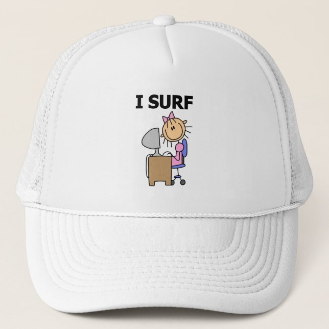 I Surf the Web Trucker Hat (Front)