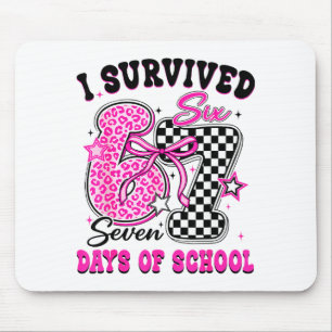 I Surivied 67 Days Of School Funny Meme Teacher St Mouse Mat
