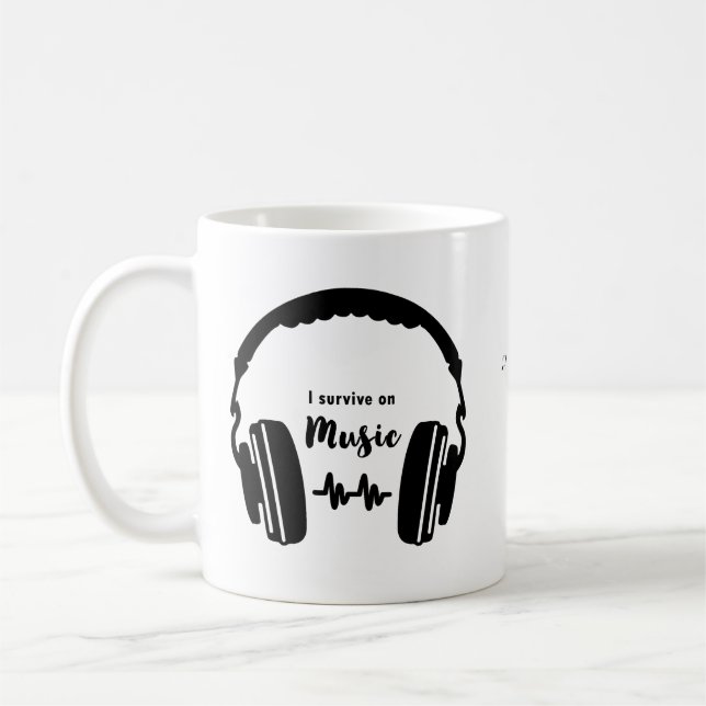 I survive on Music Coffee Mug (Left)