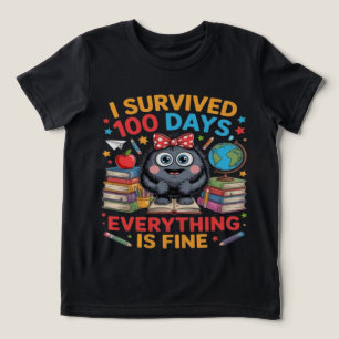 I Survived 100 Days Cute Monster Shirt