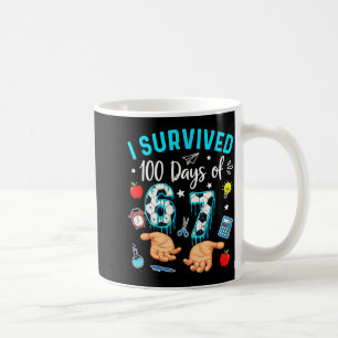 I Survived 100 Days Of 67 Soccer 100th Day Of Scho Coffee Mug