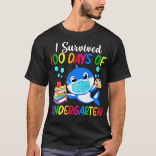 I Survived 100 Days Of Kindergarten 2021 Boys Stud T-Shirt