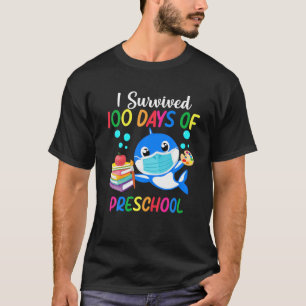 I Survived 100 Days Of Preschool 2021 Teacher Stud T-Shirt