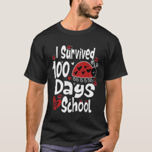 I Survived 100 Days Of School Bug Teacher Kids lad T-Shirt