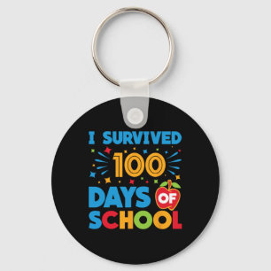 I Survived 100 Days Of School Happy 100th Day Of S Key Ring