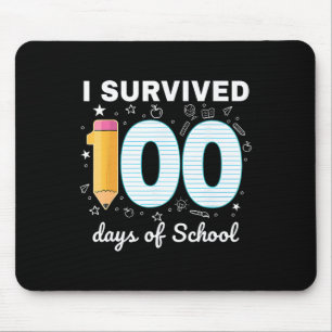 I Survived 100 Days Of School Students Teachers 10 Mouse Mat