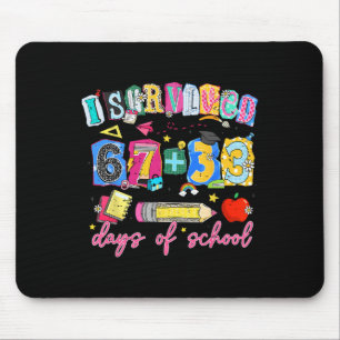 I Survived 100 Days Of School Teacher Clroom 67 Si Mouse Mat