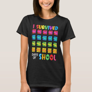 I Survived 100 Days Of School Teacher Student 100t T-Shirt