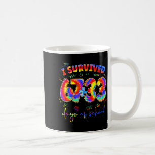 I Survived 100 Days Of School Tiedye Funny Teacher Coffee Mug