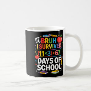 I Survived 100 Days School Bruh Math Equation 100 Coffee Mug