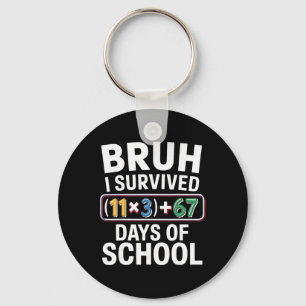 I Survived 100 Days School Bruh Math Equation 100 Key Ring