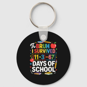 I Survived 100 Days School Bruh Math Equation 100 Key Ring