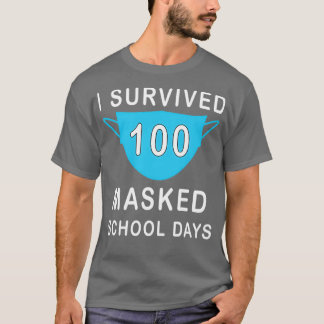 I survived 100 masked school days 14 T-Shirt