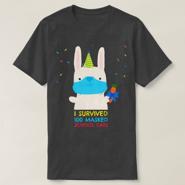 i survived 100 masked school days 17 T-Shirt (Design Front)