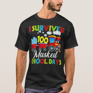I Survived 100 Masked School Days Gift Teacher Stu T-Shirt