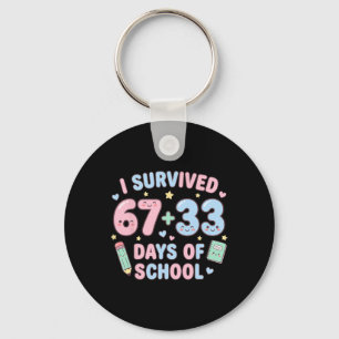 I Survived 100th Days Of School Math Teacher Kids Key Ring
