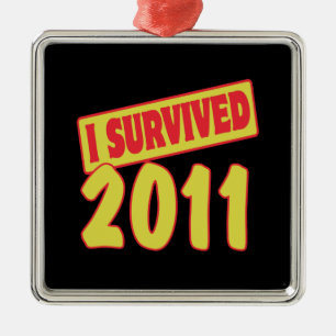 I SURVIVED 2011 METAL TREE DECORATION