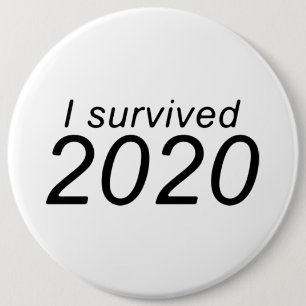 "I survived 2020" (BRIGHT) 6 Cm Round Badge