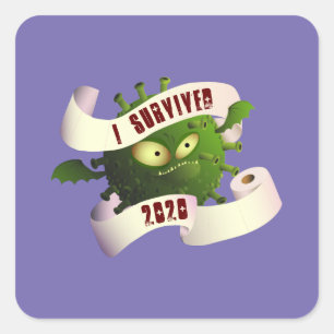 I survived 2020 square sticker